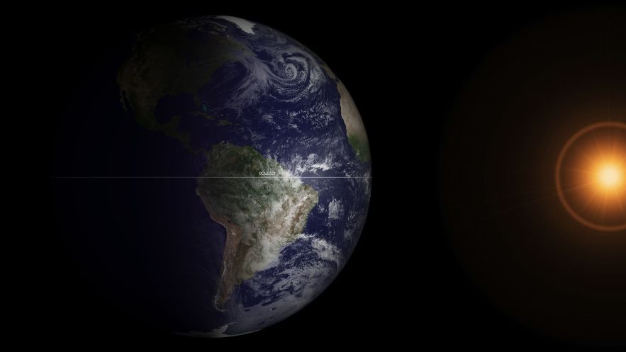 What the Spring Equinox Looks Like from Space